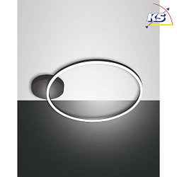 Plafoniera GIOTTO 1 elemento, controllabile con la voce, incluso Smartluce IP20, satinato, nero dimmerabile