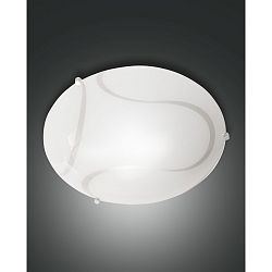 Luminaire de plafond MAGMA grand, rond E27 IP20, blanche gradable