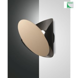 Luminaire mural SHIELD inclinable IP20, or, noir  gradable