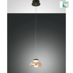 LED Pendant luminaire ARABELLA, 1x 8W, 3000K, 720lm, IP20, height 200cm max., amber