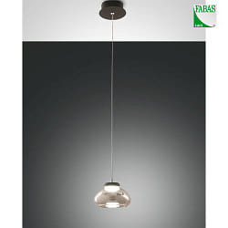 LED Pendelleuchte ARABELLA, 8W 3000K 750lm, dimmbar, Hhe max. 200cm, Rauchglas