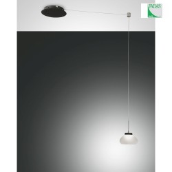 LED Pendant luminaire ARABELLA, 1x 8W, 3000K, 720lm, IP20, height 350cm max., white