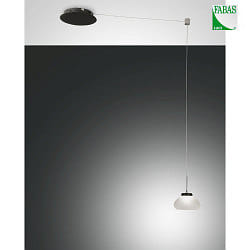 LED Pendant luminaire ARABELLA, 1x 8W, 3000K, 720lm, IP20, height 350cm max., white