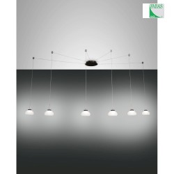 Luci a sospesione ARABELLA 6-Lampadine IP20, nero, bianco dimmerabile