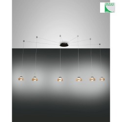 LED Pendant luminaire ARABELLA, 6x 8W, 3000K, 4320lm, IP20, amber