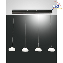 Luci a sospesione ARABELLA 4-Lampadine, rotondo, controllabile con la voce, incluso Smartluce IP20, nero, bianco dimmerabile