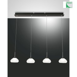 Luci a sospesione ARABELLA 4-Lampadine, rotondo IP20, nero, bianco dimmerabile