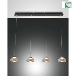 LED Pendant luminaire ARABELLA 1, 4x 8W, 3000K, 2880lm, IP20, amber