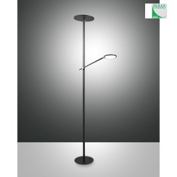 Piantana REGINA con spot LED, dimmerabile IP20, Satinato, Nero dimmerabile