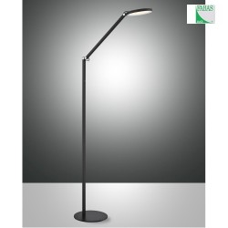 LED Stehleuchte / Leseleuchte REGINA, 9W 2700-5000K (Tunable White) 1135lm, neigbar, mit Touch-Dimmer, Schwarz