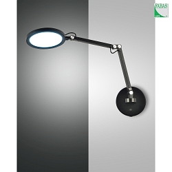 LED Wandleuchte REGINA, 1x9W, 3000-5000K, IP20, schwarz