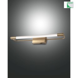 LED Wandleuchte RAPALLO, 1x 10W, 3000K, 1100lm, IP44, Messing satiniert