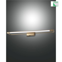 LED Wandleuchte RAPALLO, 1x 14W, 3000K, 1470lm, IP44, Messing satiniert