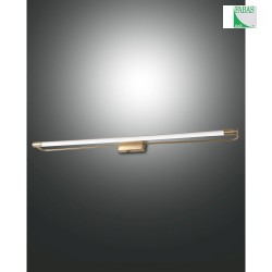 LED Wandleuchte RAPALLO, 1x 20W, 3000K, 2200lm, IP44, Messing satiniert