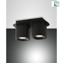 Spot SMOOTH 2-Lampadine, angolare GU10 IP20, Nero dimmerabile