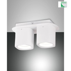 Spot SMOOTH 2-Lampadine, angolare GU10 IP20, Bianco dimmerabile