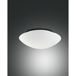 LED Deckenleuchte PANDORA, Metall / geblasenes Glas, dimmbar, wei,  30cm, 18W 3000K 1980lm