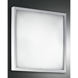 LED Deckenleuchte OSAKA LED, IP20, 40x40cm, gewlbt, 24W 3000K 2400lm, Metall / Glas, Wei