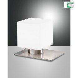 LED Tischleuchte ZARA, G9 LED, 1x 3W, 3000K, 220lm, IP20, Nickel satiniert