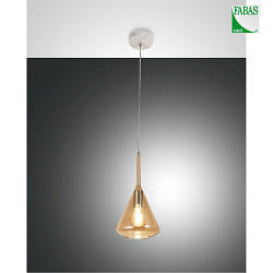pendant luminaire TRIS 1 flame E27 IP20, amber, white