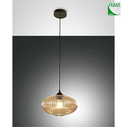 pendant luminaire FIORDALISO E27 IP20, amber, black