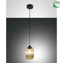 Luci a sospesione ASTON E27 IP20, Ambra, Nero