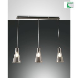 Luci a sospesione DAFNE 3-Lampadine E27 IP20, colori del fumo, Nero dimmerabile
