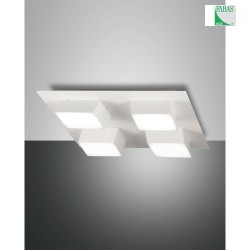 LED Deckenleuchte LUCAS, IP20, 4-flammig, 48W 3000K 4160lm, dimmbar, Metall / Acryl, Wei
