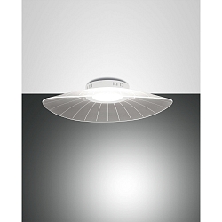 Plafoniera VELA controllabile con la voce, incluso Smartluce IP20, satinato, bianco dimmerabile