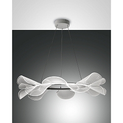 LED Pendant luminaire SYLVIE, 1x 40W, 3000K, 3200lm, IP20, white