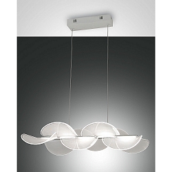 LED Pendant luminaire SYLVIE, 1x 30W, 3000K, 2700lm, IP20, white, incl. Smartluce