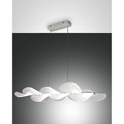 LED Pendant luminaire SYLVIE, 1x 40W, 3000K, 3200lm, IP20, white, incl. Smartluce