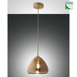 Luci a sospesione GLOW 1-Lampadina E27 IP20, Ambra, Ottone