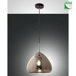 Pendelleuchte GLOW, 1-flammig, 35cm, E27, IP20, schwarz/verchromt