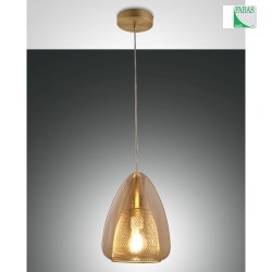 Pendant luminaire BRITTON, E27, IP20, Smartluce compatible, amber