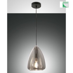 Pendant luminaire BRITTON, E27, IP20, Smartluce compatible, grey transparent