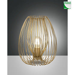 Lampada da tavolo CAMP E27 IP20, Oro opaco dimmerabile