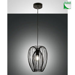 pendant luminaire CAMP 1 flame E27 IP20, black