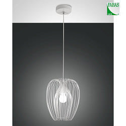 pendant luminaire CAMP 1 flame E27 IP20, white