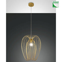 pendant luminaire CAMP 1 flame E27 IP20, gold matt