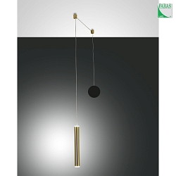 Luminaire  suspension PRADO IP20, laiton, satin, noir  gradable