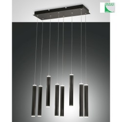 LED Pendelleuchte PRADO, rund, 8x 6,5W, 3000K, 5760lm, IP20, schwarz