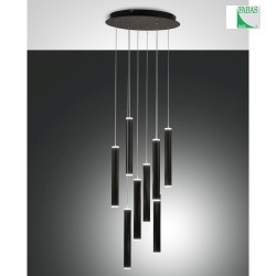 LED Pendant luminaire PRADO, bar, 8x 6,5W, 3000K, 5760lm, IP20, black