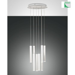 LED Pendant luminaire PRADO, bar, 8x 6,5W, 3000K, 5760lm, IP20, white
