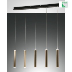 Luci a sospesione PRADO IP20, oro, nero, ottone satinato dimmerabile