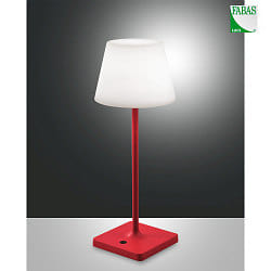 Battery lamp ADAM with touch dimmer IP44, red dimmable