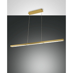 Luci a sospesione LING su / gi, con dimmer a sfioramento IP20, ottone, satinato dimmerabile