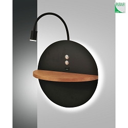 Lampada da parete DUAL IP20, Nero dimmerabile