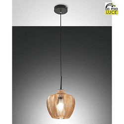 pendant luminaire GALLURA E27 IP20, amber, black