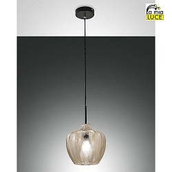 pendant luminaire GALLURA E27 IP20, champagner, black